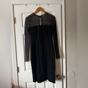 Gio Guerreri Mesh Long Sleeve Midi Dress - Italian Luxury - EU 42 (US 6/8) 0549